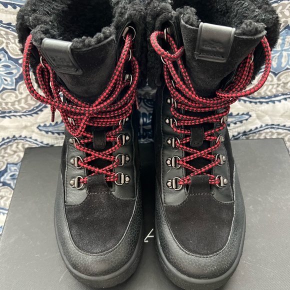 COACH Black Sherpa Midi Boots - Picture 6 of 6